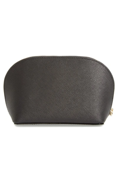 Shop Kate Spade Cameron Street - Small Abalene Leather Cosmetics Bag In Black