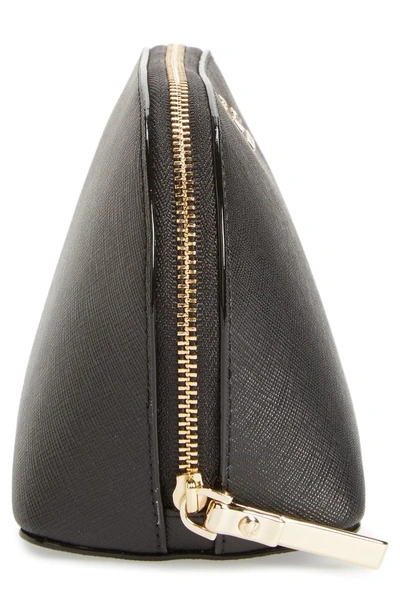 Shop Kate Spade Cameron Street - Small Abalene Leather Cosmetics Bag In Black