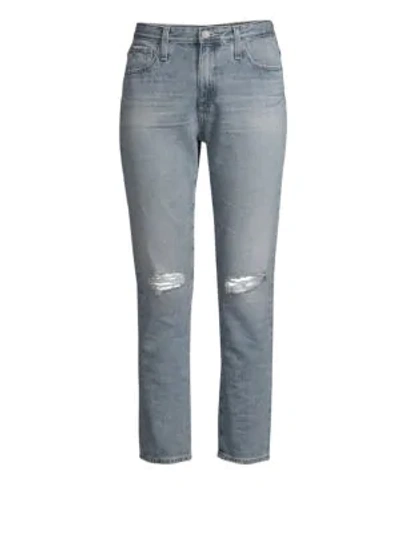 Shop Ag Isabelle High-rise Straight Crop Jeans In 24 Years Hysteric Destructed