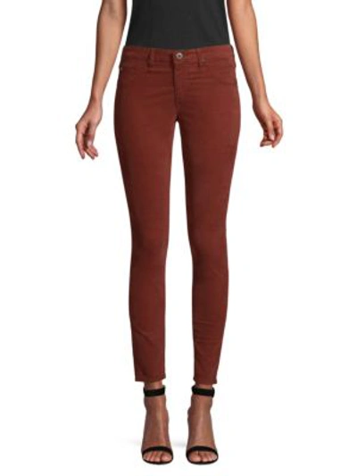 Shop Ag Legging Ankle Fine Wale Corduroy Trousers In Tannic Red
