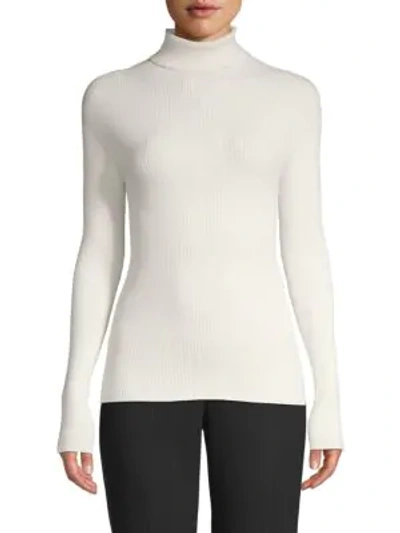 Shop Escada Sport Shanena Turtleneck Sweater In Off White