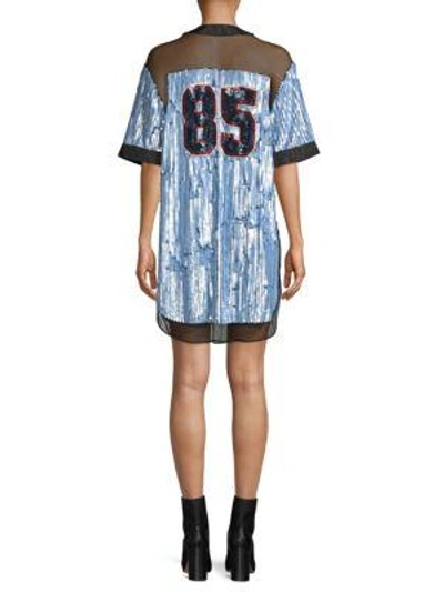TOMMY HILFIGER Sequin Baseball Shirt Dress 