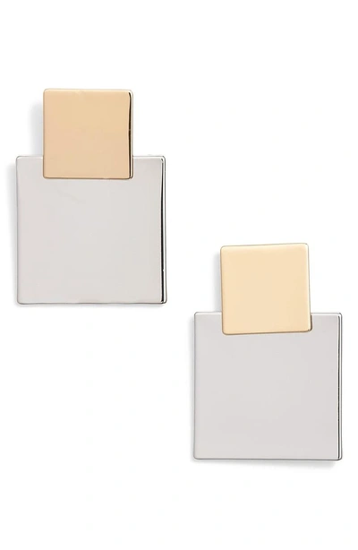 Shop Jenny Bird Viceroy Square Earrings In Two-tone