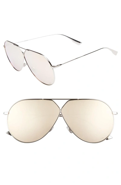 Shop Dior 65mm Aviator Sunglasses - Palladium