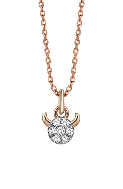 Shop Kismet By Milka Diamond Star Zodiac Sign Necklace In Rose Gold/ Taurus