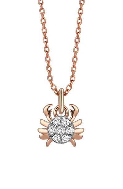 Shop Kismet By Milka Diamond Star Zodiac Sign Necklace In Rose Gold/ Cancer