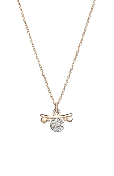 Shop Kismet By Milka Diamond Star Zodiac Sign Necklace In Rose Gold/ Libra