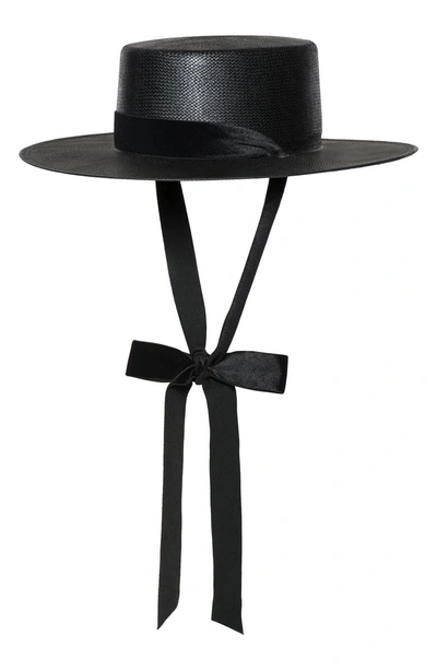 Shop Bijou Van Ness The Heiress Straw Bolero Hat - Black
