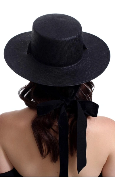 Shop Bijou Van Ness The Heiress Straw Bolero Hat - Black