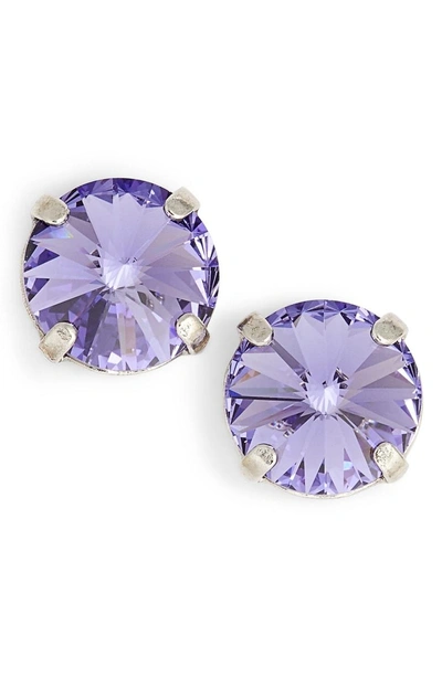 Shop Sorrelli Radiant Rivoli Earrings In Purple