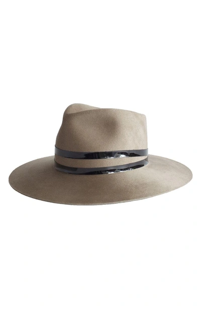 Shop Janessa Leone Addison Wool Hat - Beige In Sand