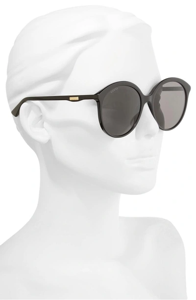 Shop Gucci 59mm Round Sunglasses - Black
