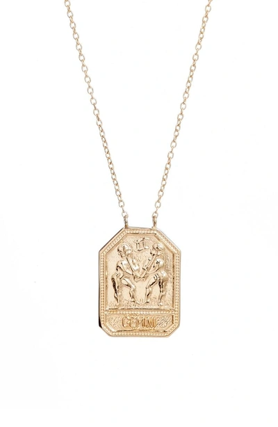 Shop Jennifer Zeuner Jewelry Kiana Zodiac Pendant Necklace In Gemini