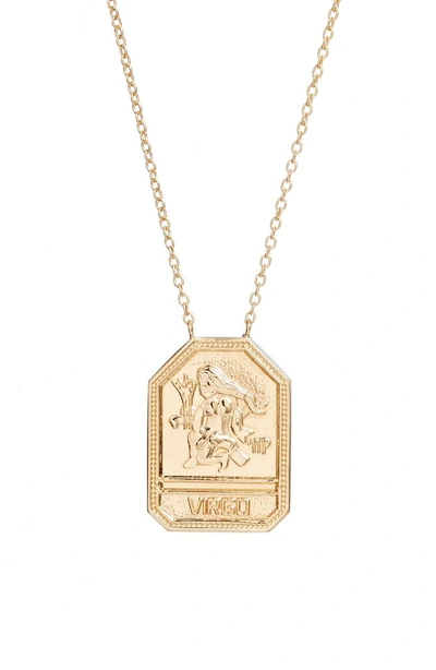 Shop Jennifer Zeuner Jewelry Kiana Zodiac Pendant Necklace In Virgo