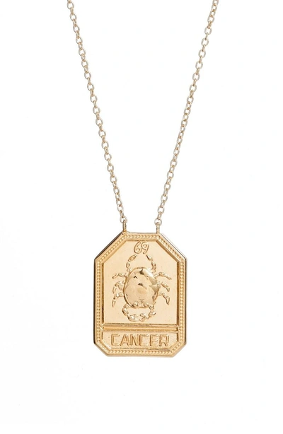 Shop Jennifer Zeuner Jewelry Kiana Zodiac Pendant Necklace In Cancer