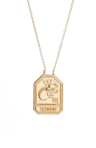 Shop Jennifer Zeuner Jewelry Kiana Zodiac Pendant Necklace In Scorpio