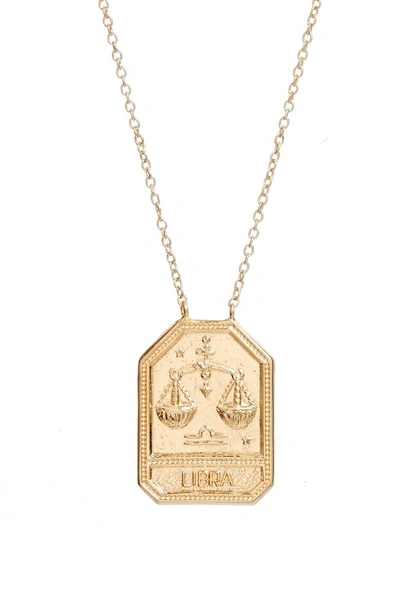 Shop Jennifer Zeuner Jewelry Kiana Zodiac Pendant Necklace In Libra