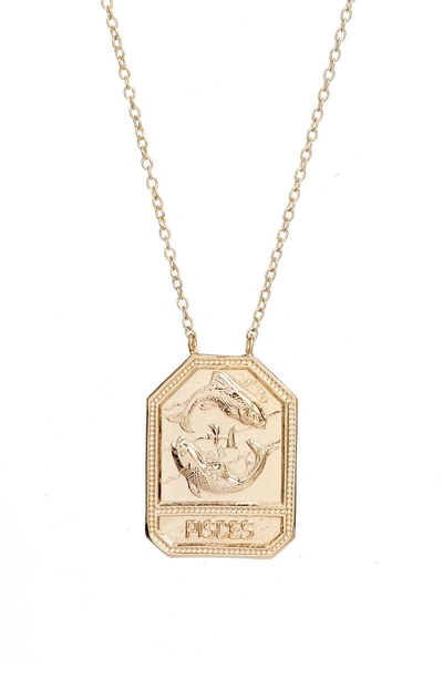 Shop Jennifer Zeuner Jewelry Kiana Zodiac Pendant Necklace In Pisces