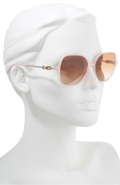 Shop Tiffany & Co Tiffany 57mm Sunglasses In Rose Gradient
