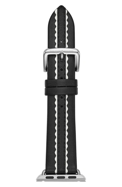 Shop Kate Spade Apple Watch Strap, 38mm In Black/ White