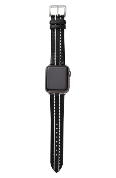 Shop Kate Spade Apple Watch Strap, 38mm In Black/ White