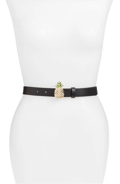 Shop Kate Spade Pineapple Belt In Black