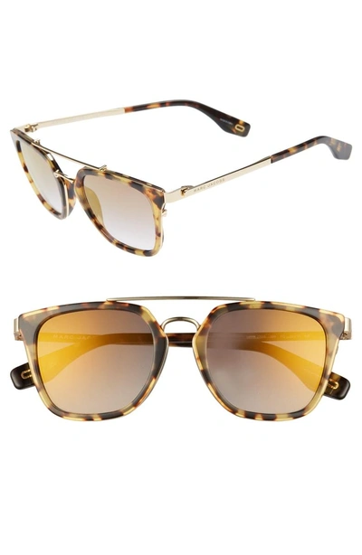 Shop Marc Jacobs 51mm Aviator Sunglasses - Dark Havana