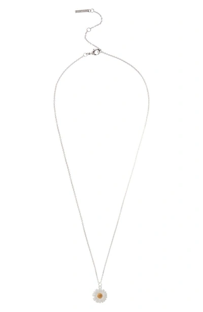Shop Olivia Burton 3d Daisy Pendant Necklace In Silver/ Gold