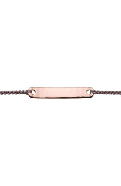 Shop Monica Vinader Havana Mini Friendship Bracelet In Rose Gold/ Mink