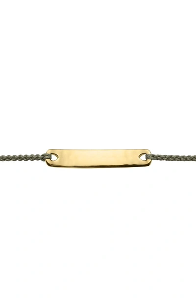 Shop Monica Vinader Engravable Havana Mini Friendship Bracelet In Gold/ Khaki
