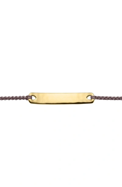 Shop Monica Vinader Engravable Havana Mini Friendship Bracelet In Gold/ Mink