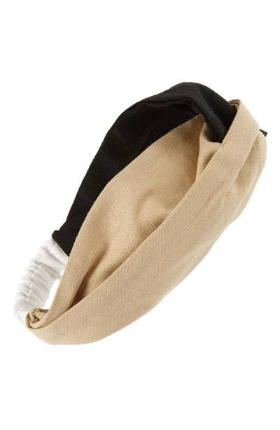 Shop Donni Charm Chacha Turban Head Wrap In Black/ Sand/ White