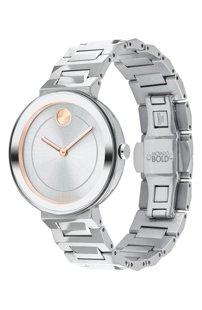 Shop Movado Bold Bracelet Watch, 34mm In Silver