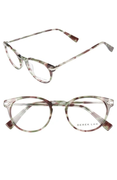 Shop Derek Lam 48mm Optical Glasses - Green Tortoise