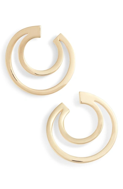 Shop Vince Camuto Polished Curved Earrings In Gold