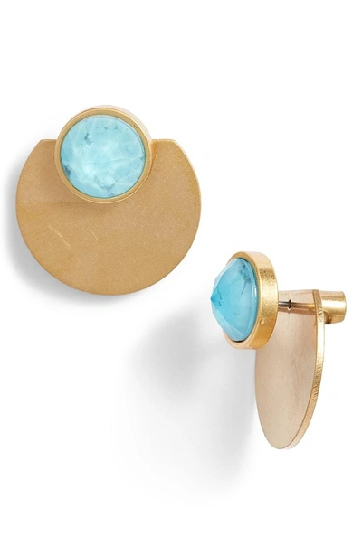 Shop Kate Spade Sunshine Stones Ear Jackets In Turquoise