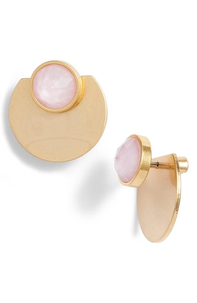 Shop Kate Spade Sunshine Stones Ear Jackets In Light Pink