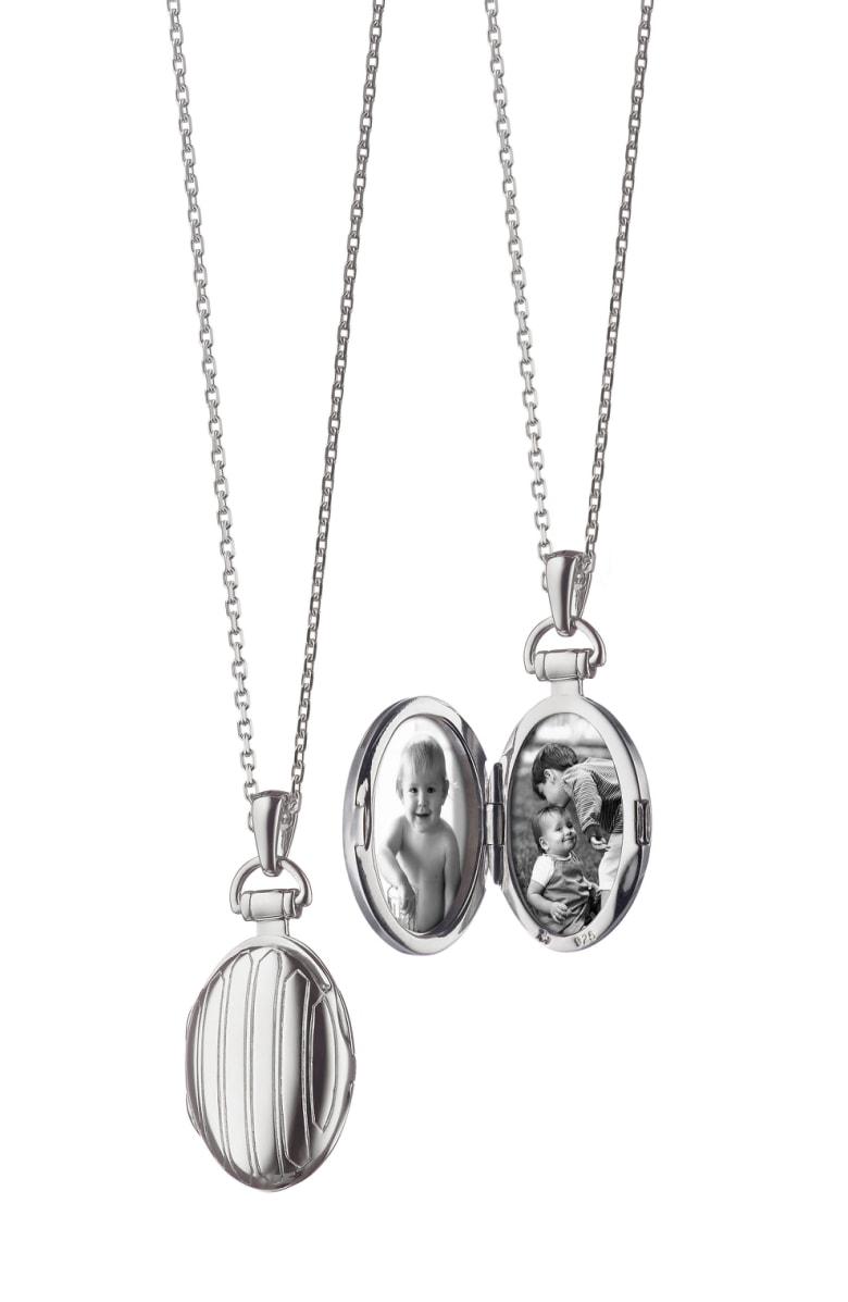 Monica Rich Kosann Petite Locket Necklace In Sterling Silver | ModeSens