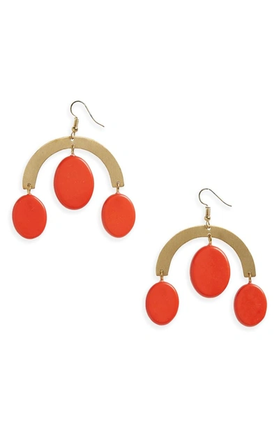 Shop Area Stars Clove Earrings In Red
