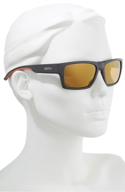 Shop Smith Outlier 2 57mm Polarized Square Sunglasses - Matte Gravy