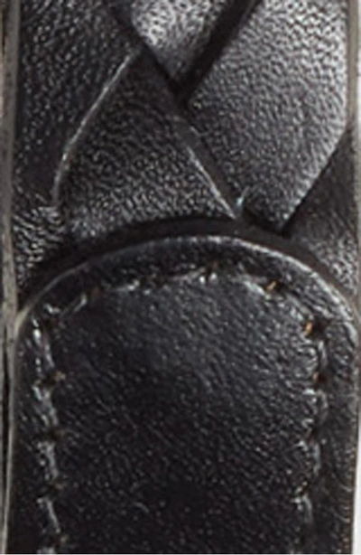 Shop Michael Michael Kors Braided Leather Belt In Black