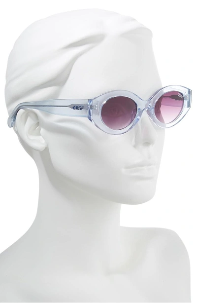 Shop Quay See Me Smile 50mm Cat Eye Sunglasses - Blue/ Purple