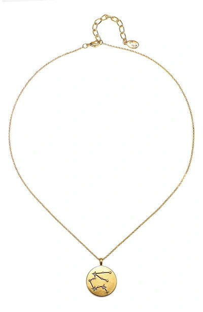 Shop Sequin Celestial Pendant Necklace In Aquarius/ Gold