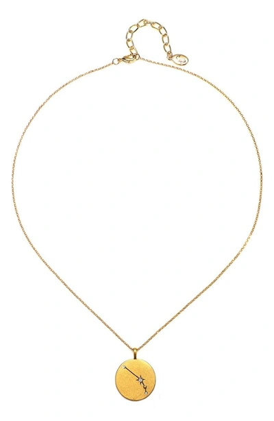 Shop Sequin Celestial Pendant Necklace In Aries/ Gold