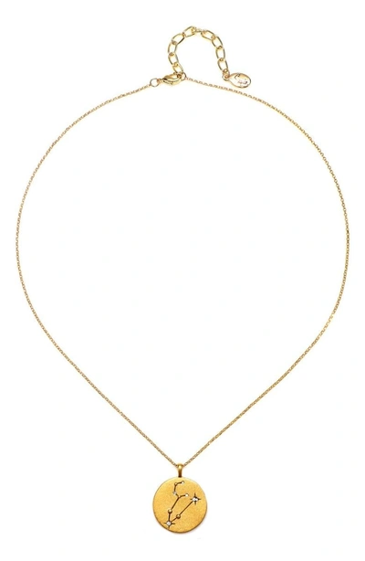 Shop Sequin Celestial Pendant Necklace In Leo/ Gold