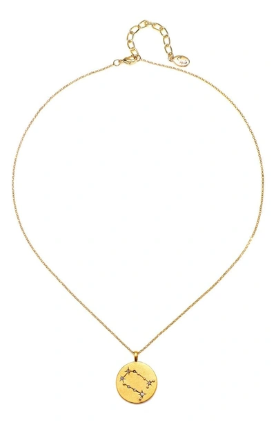 Shop Sequin Celestial Pendant Necklace In Gemini/ Gold