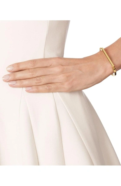 Shop Monica Vinader Engravable Signature Thin Petite Bangle In Gold