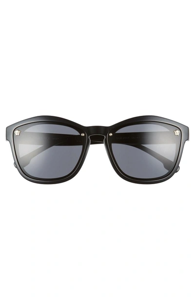 Shop Versace Medusa 57mm Square Sunglasses - Black Solid