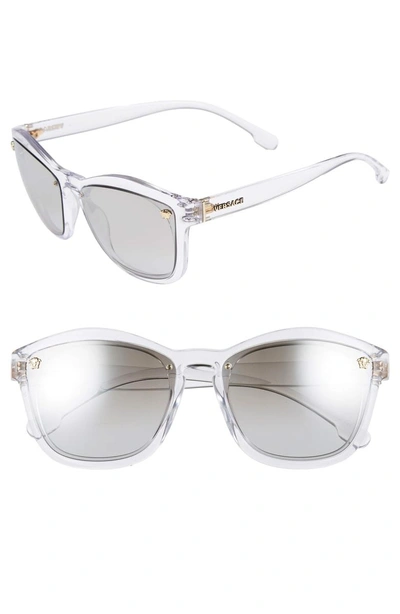 Shop Versace Medusa 57mm Square Sunglasses - Crystal Gradient Mirror