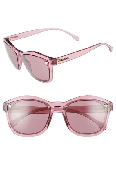 Shop Versace Medusa 57mm Square Sunglasses - Transparent Dark Violet Solid